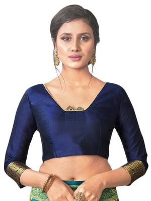 jacquard woven saree with blouse - 17549262 - Standard Image - 3