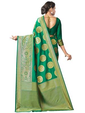 jacquard woven saree with blouse - 17549263 - Standard Image - 2