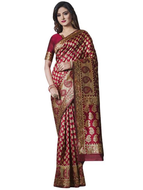 jacquard woven saree with blouse - 17549305 - Very Small Image - 1
