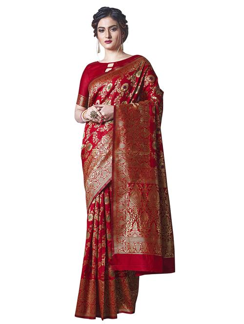 jacquard woven saree with blouse - 17549306 - Very Small Image - 1