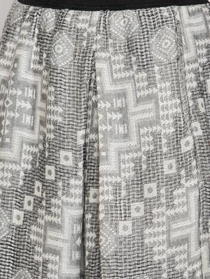 high rise printed a-line skirt - 17549355 - Standard Image - 5