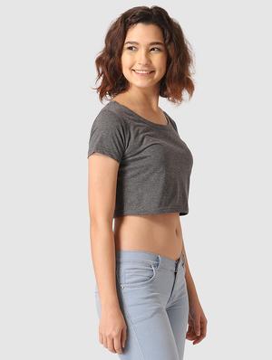 round neck crop top - 17549383 - Standard Image - 2