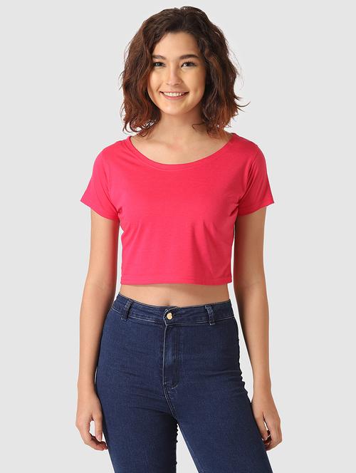 round neck crop top - 17549384 - Standard Image - 1