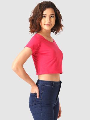 round neck crop top - 17549384 - Standard Image - 3