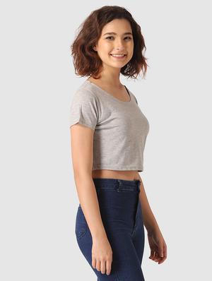 round neck crop top - 17549385 - Standard Image - 3