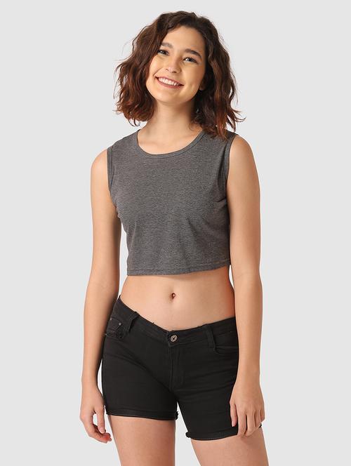 round neck crop top - 17549403 - Standard Image - 1