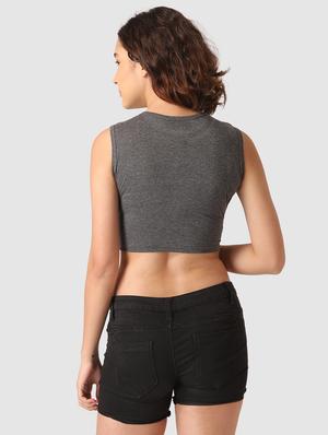round neck crop top - 17549403 - Standard Image - 4