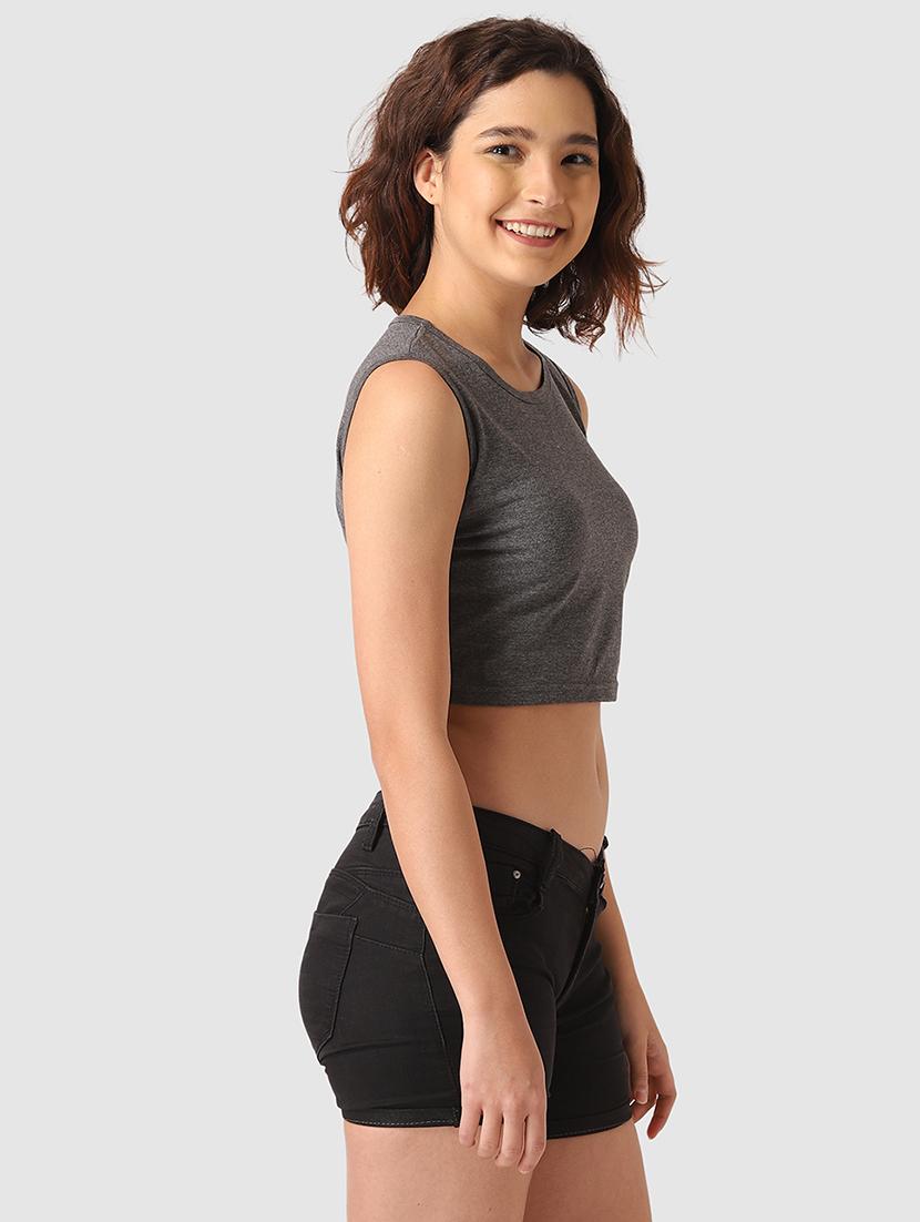 round neck crop top - 17549403 - Zoom Image - 3