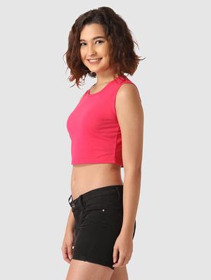 round neck crop top - 17549404 - Standard Image - 2