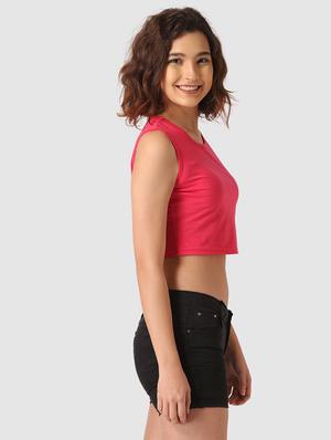 round neck crop top - 17549404 - Standard Image - 3