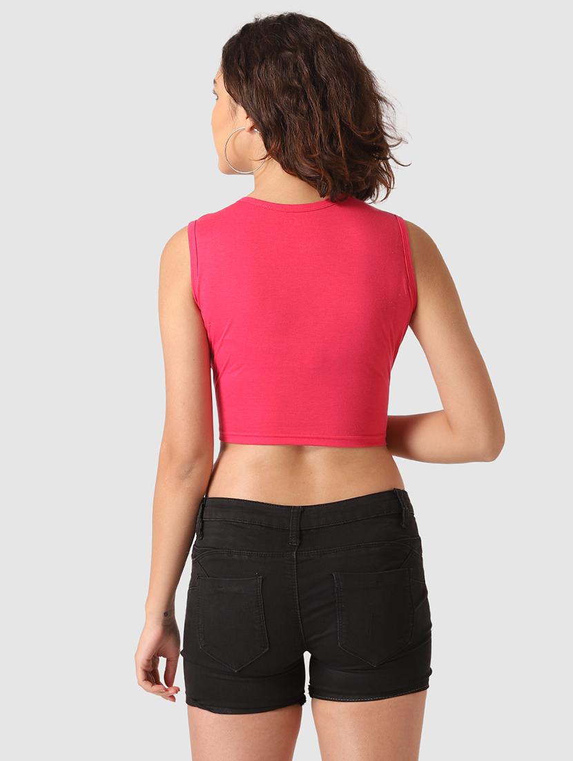 round neck crop top - 17549404 - Zoom Image - 4