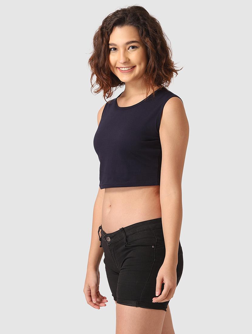 round neck crop top - 17549407 - Zoom Image - 2
