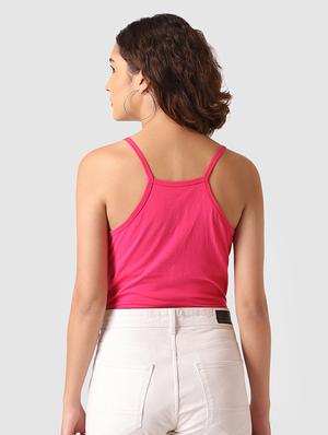 cami neck solid crop top - 17549411 - Standard Image - 3