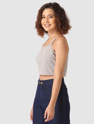cami neck crop top - 17549412 - Standard Image - 3