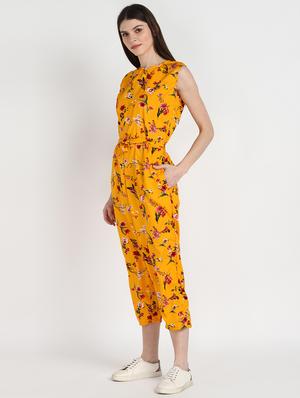tie front floral jumpsuit - 17549417 - Standard Image - 2