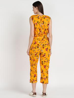 tie front floral jumpsuit - 17549417 - Standard Image - 3