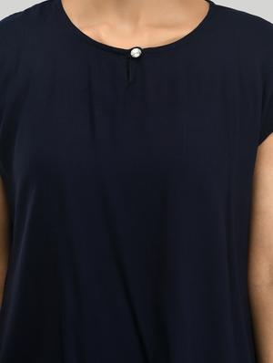 key hole neck solid top - 17549425 - Standard Image - 5
