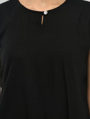 key hole neck solid top - 17549426 - Standard Image - 5