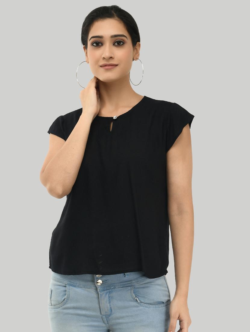 key hole neck solid top - 17549426 - Zoom Image - 1