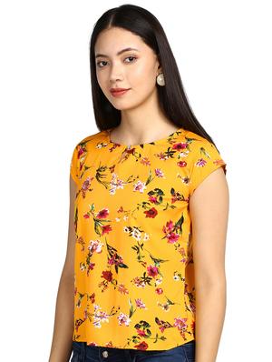 key hole neck floral top - 17549428 - Standard Image - 2