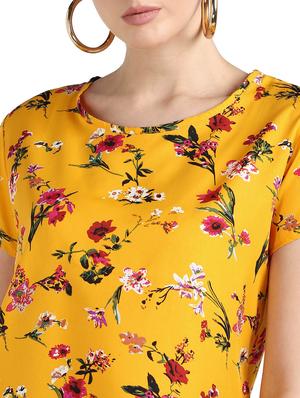 round neck floral top - 17549431 - Standard Image - 6