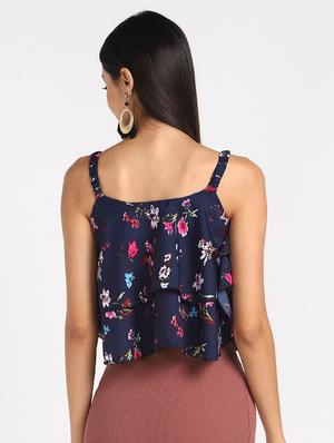 cami neck floral crop top - 17549439 - Standard Image - 3
