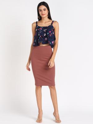 cami neck floral crop top - 17549439 - Standard Image - 4