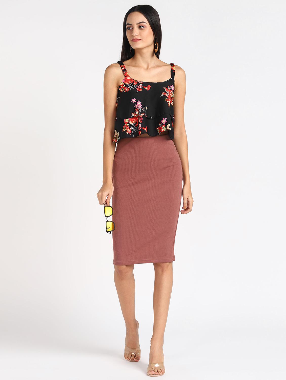 cami neck floral crop top - 17549440 - Zoom Image - 4