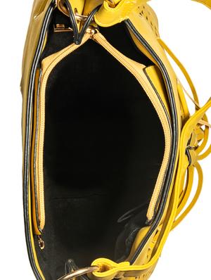 yellow cotton polyester blend regular handbag - 17549470 - Standard Image - 3