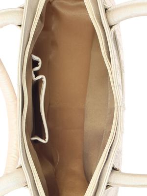 white leatherette (pu) regular handbag - 17549472 - Standard Image - 3