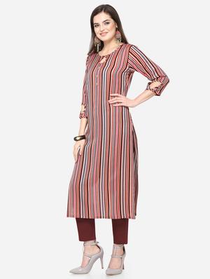 striped straight kurta - 17549699 - Standard Image - 2