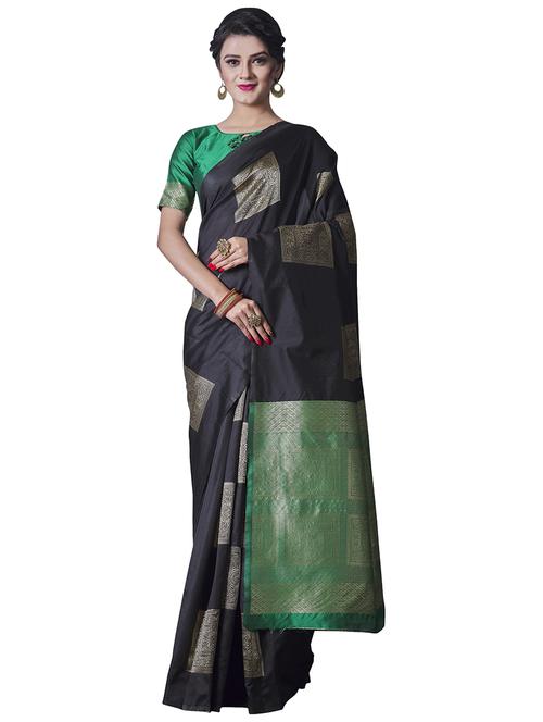 jacquard woven saree with blouse - 17549731 - Standard Image - 1