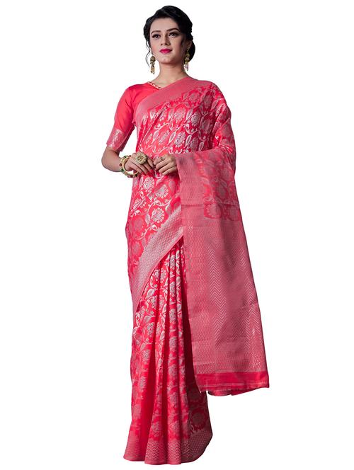 jacquard banarasi saree with blouse - 17549736 - Standard Image - 1