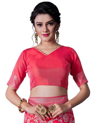 jacquard banarasi saree with blouse - 17549736 - Standard Image - 3