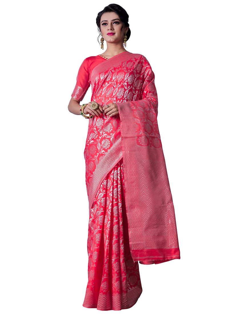 jacquard banarasi saree with blouse - 17549736 - Zoom Image - 1