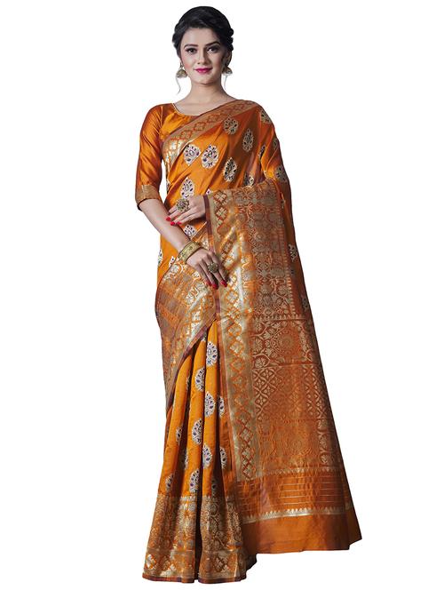 jacquard banarasi saree with blouse - 17549737 - Standard Image - 1