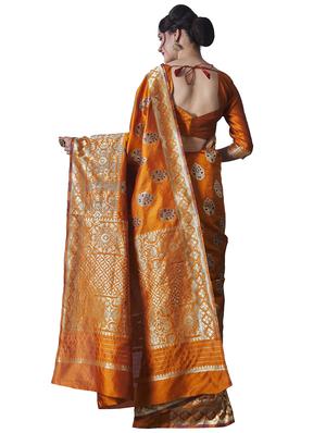 jacquard banarasi saree with blouse - 17549737 - Standard Image - 2