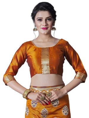 jacquard banarasi saree with blouse - 17549737 - Standard Image - 3
