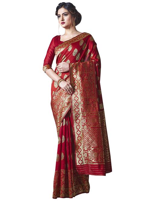 jacquard banarasi saree with blouse - 17549738 - Standard Image - 1
