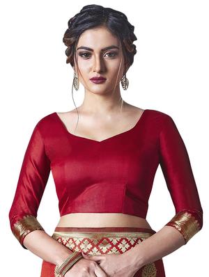 jacquard banarasi saree with blouse - 17549738 - Standard Image - 3