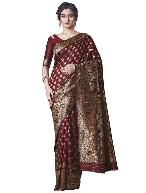 jacquard banarasi saree with blouse - 17549740 - Standard Image - 1