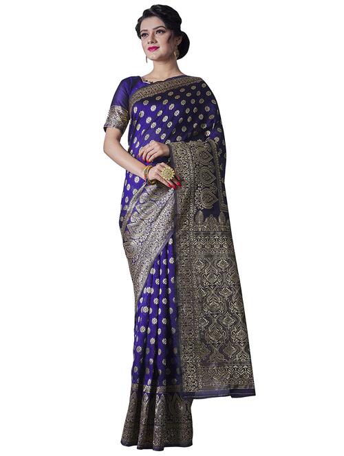 jacquard banarasi saree with blouse - 17549741 - Standard Image - 1