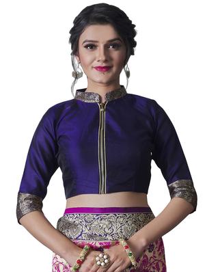 jacquard woven saree with blouse - 17549744 - Standard Image - 3