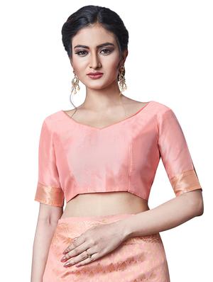 jacquard banarasi saree with blouse - 17549747 - Standard Image - 3