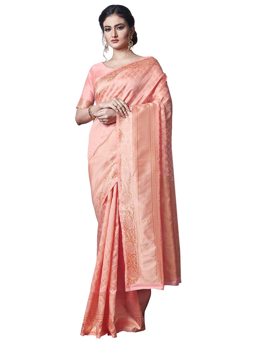 jacquard banarasi saree with blouse - 17549747 - Zoom Image - 1