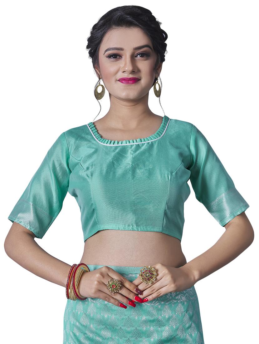 jacquard banarasi saree with blouse - 17549748 - Zoom Image - 3