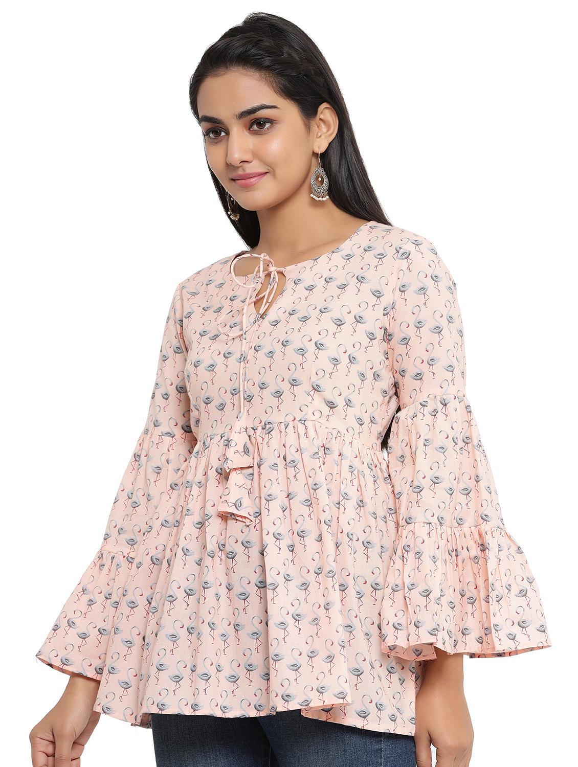 bell sleeves a-line top - 17549749 - Zoom Image - 2