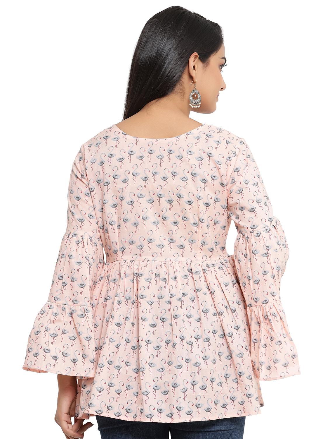 bell sleeves a-line top - 17549749 - Zoom Image - 3