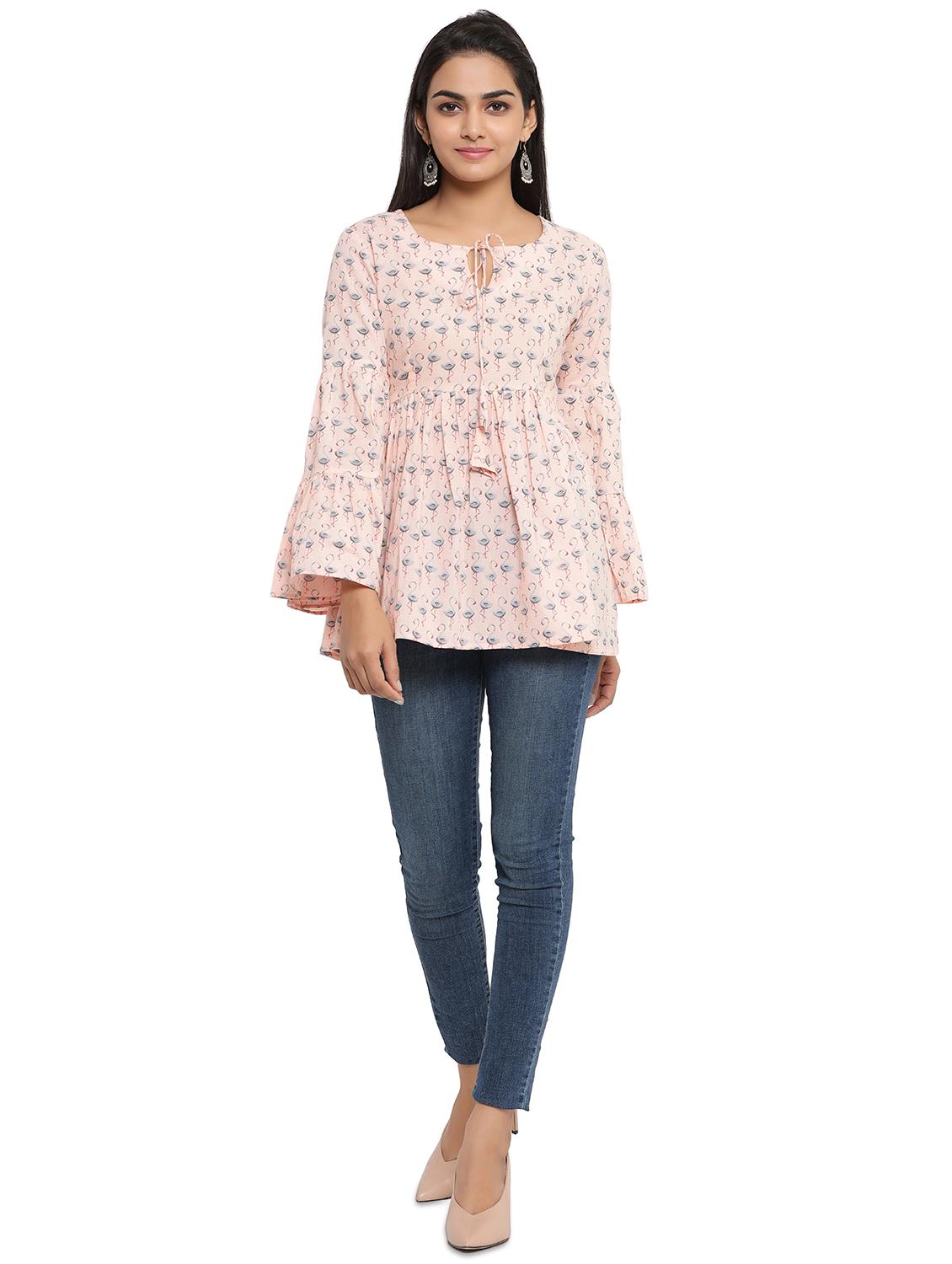 bell sleeves a-line top - 17549749 - Zoom Image - 4