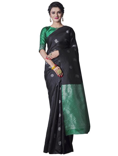 jacquard woven saree with blouse - 17549750 - Standard Image - 1